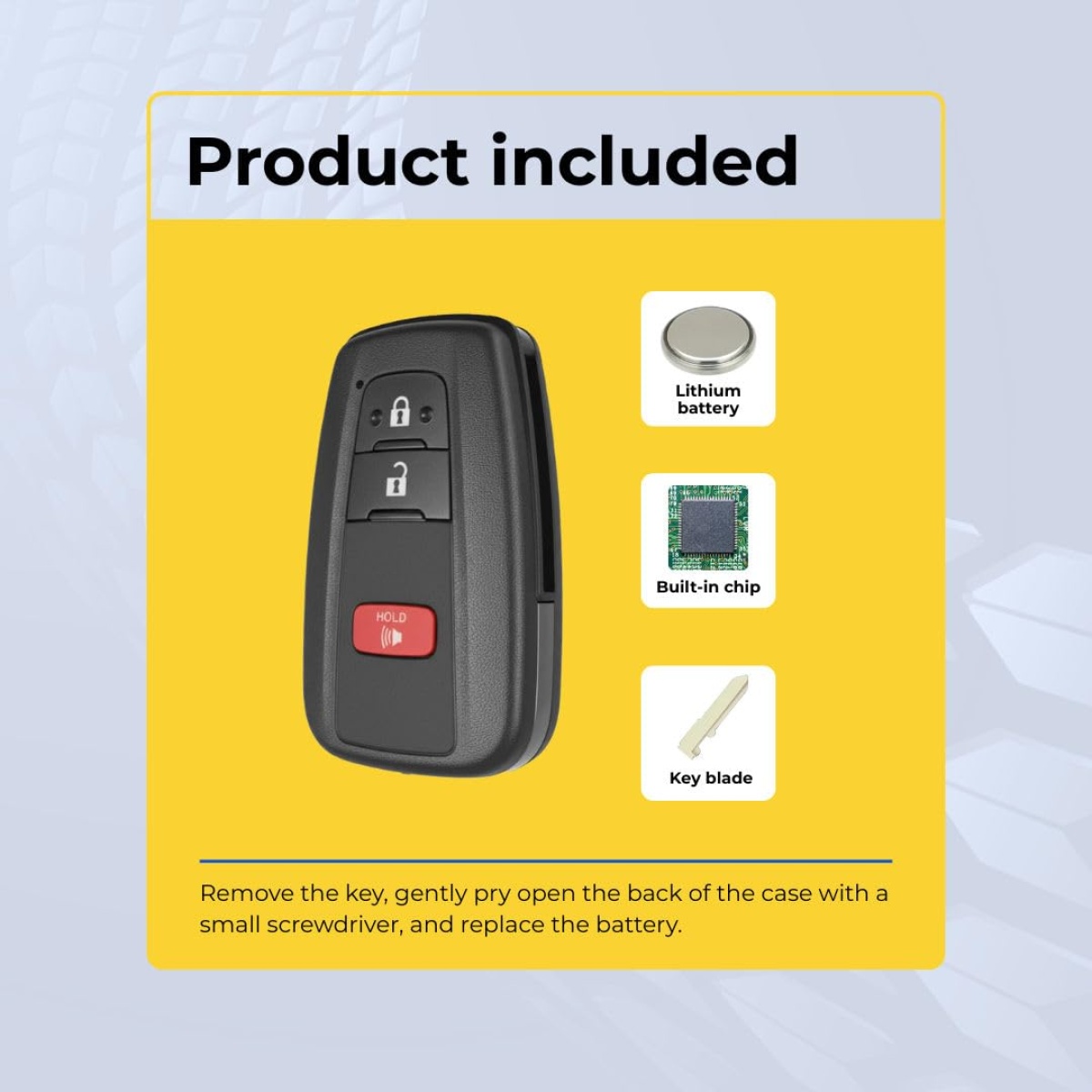 Replacement 2021-2022 Toyota 4Runner Key Fob - HYQ14FLA 3...