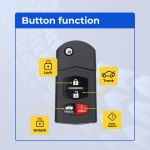 UrbanX (2-Pack) Replacement 2005-2008 Mazda Rx-8 Key Fob – FCC: KPU41788 – PN: 4238A-41524 – 4 Button - Image 2