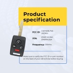 UrbanX Replacement 2006 Subaru Legacy Key Fob – FCC: CWTWBU745 – PN: 57497-AG35A – 4 Button - Image 4