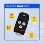 UrbanX Replacement 2004-2006 Acura TL Key Fob – Fcc: Oucg8D-387H-A – Pn: 72147-Sep-A62, 72147-Sep-A52 – 4 Button - Image 2