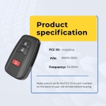 UrbanX Replacement 2021-2022 Toyota 4Runner Key Fob – FCC: HYQ14FLA – PN: 8990H-35010 – 3 Button - Image 4