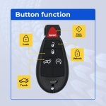 UrbanX (2-Pack) Replacement 2011 Dodge Durango Key Fob – FCC: IYZ-C01C – PN: 05026537 – 5 Button - Image 2