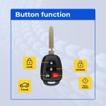UrbanX Replacement 2014-2019 Toyota Corolla / Camry Key Fob – Fcc: Hyq12Bdm, Hyq12Bel – Pn: 89070-02880 – 4 Button - Image 2
