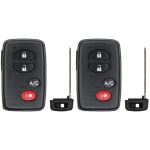 UrbanX (2-Pack) Replacement 2010 Toyota Prius Key Fob – Pn: 89904-47352, 89904-47351, 89904-47350 – 4 Button