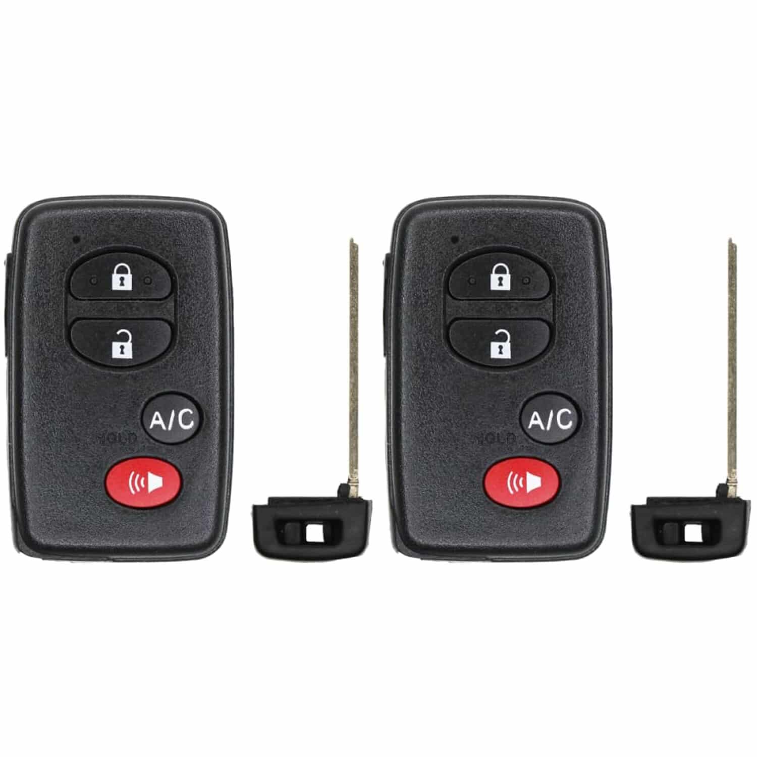 Version 1.0.0 UrbanX (2-Pack) Replacement 2010 Toyota Prius Key Fob – PN: 89904-47352, 89904-47351, 89904-47350 – 4 Button - Image 1