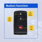 UrbanX (2-Pack) Replacement 2005 Toyota Prius Key Fob – FCC: M0ZB31EG – PN: 89994-47061, 89994-47091, 89994-47060 – 3 Button - Image 2