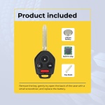 UrbanX (2-Pack) Replacement 2014 Subaru Impreza Key Fob – FCC: CWTWB1U811 – PN: 57497-FJ230 – 4 Button - Image 3