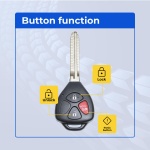 UrbanX Replacement 2010-2014 Toyota Yaris Key Fob – FCC: MOZB41TG – PN: 89070-21120 – 3 Button - Image 2