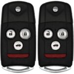 UrbanX (2-Pack) Replacement 2007-2008 Acura TL Key Fob – FCC: OUCG8D-439H-A – PN: 35111-SEP-306, 35111-SEP-307 – 4 Button