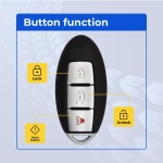 UrbanX Replacement 2014-2018 Nissan Rogue Smart Key Fob – FCC: KR5S180144106 – PN: 285E3-4CB1A, 285E3-4CB1C – 3 Button - Image 2