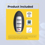 UrbanX Replacement 2019-2021 Nissan Rogue Key Fob – Fcc: 2Aokm-Ni13 – Pn: 285E3-5Ra6A, 285E35Ra6A – 4 Button - Image 3