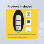 UrbanX (2-Pack) Replacement 2009 Nissan Murano Key Fob – FCC: KR55WK49622 – PN: 285E3-1AA7A, 285E3-1AA5A – 3 Button - Image 3