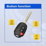 UrbanX Replacement 2014-2019 Toyota Highlander Key Fob – FCC: GQ4-52T – PN: 89070-0C050, 89070-0R120, 89070-0R130, 89071-0R040 – 3 Button - Image 2