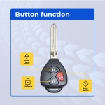 UrbanX Replacement 2017 Toyota Yaris Key Fob – Fcc: Hyq12Bby, Hyq12Bdc – Pn: 89070-52G50 – 3 Button - Image 2
