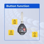 UrbanX (2-Pack) Replacement 2015 Toyota Venza Key Fob – FCC: GQ4-29T – PN: 89070-02640 – 3 Button - Image 2