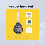 UrbanX (2-Pack) Replacement 2014 Toyota Matrix Key Fob – FCC: GQ4-29T – PN: 89070-02640 – 3 Button - Image 3