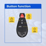 UrbanX (2-Pack) Replacement 2010 Chrysler 300 Key Fob – Fcc:Iyz-C01C,Iyzc01C – Pn:68058346,68058346Ah,05026886,05026886Ak – 4 Button - Image 2