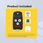 UrbanX Replacement 2009-2014 Acura Tsx Key Fob Remote FCC: MLBHLIK-1T, MLBHLIK1T PN: 35113-TK4-A00 4Btn - Image 3