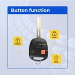 UrbanX Replacement 2003 Lexus RX300 Key Fob – FCC: N14TMTX-1 – PN: 89070-48020 – 3 Button - Image 2
