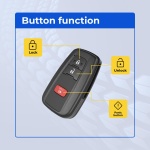 UrbanX Replacement 2021-2022 Toyota 4Runner Key Fob – FCC: HYQ14FLA – PN: 8990H-35010 – 3 Button - Image 2