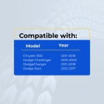 UrbanX Replacement 2014 Dodge Dart Key Fob – Fcc: M3N-40821302, M3N40821302 – Pn: 56046759Af, 56046759Aa, 05026676Ah – 5 Button - Image 4