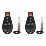 UrbanX (2-Pack) Replacement 2013 Dodge Challenger Key Fob – FCC: IYZ-C01C – PN: 68058348 – 5 Button