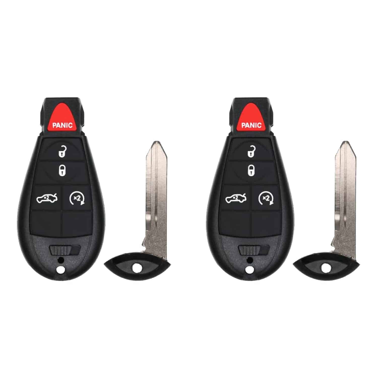 Version 1.0.0 UrbanX (2-Pack) Replacement 2010 Chrysler 300 Key Fob – FCC: IYZ-C01C – PN: 68058348 – 5 Button - Image 1