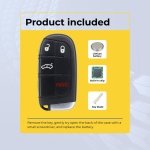 UrbanX (2-Pack) Replacement 2020 Dodge Challenger Key Fob – FCC: M3N-40821302 – PN: 68155686, 68394190 – 4 Button - Image 3
