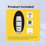 UrbanX Replacement 2019 Nissan Pathfinder Key Fob – FCC: 2AOKM-NI13 – PN: 285E3-9UF1A, 285E3-9UF1B – 3 Button - Image 3