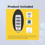 UrbanX (2-Pack) Replacement 2019-2021 Nissan Pathfinder Murano Key Fob – Pn: 285E3-9Uf7B, 285E3-9Uf7A – 5 Button - Image 3