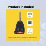 UrbanX Replacement 2006-2008 Ram Key Fob – Fcc: Kobdt04A – Pn: 05183348Aa – 3 Button - Image 3