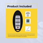 UrbanX Replacement 2016 Nissan Murano Key Fob – Fcc: 2Aokm-Ni7 – Pn: 285E3-9Pa4A, 285E3-5Aa3C, 285E3-5Aa3D – 4 Button - Image 3