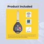 UrbanX Replacement 2007 Toyota Yaris Key Fob – Fcc: Mozb41Tg – Pn: 89070-52850 – 3 Button - Image 3