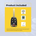 UrbanX Replacement 2011-2013 Honda Odyssey Key Fob – Fcc: N5F-A04Taa, N5Fa04Taa – Pn: 35118-Tk8-A20 – 5 Button - Image 3