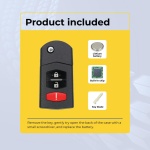 UrbanX (2-Pack) Replacement 2007 Mazda Cx-9 Key Fob – Fcc: N/A – Pn: Bcr2-67-5Ry – 3 Button - Image 3