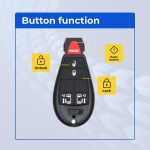UrbanX Replacement 2013 Chrysler Town & Country Key Fob – Fcc: Iyz-C01C – Pn: 56046713 – 5 Button - Image 2