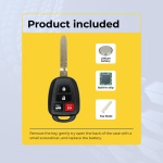 UrbanX Replacement 2014-2019 Toyota Corolla Camry Key Fob – Fcc: Hyq12Bdm, Hyq12Bel – Pn: 89070-02880 – 4 Button - Image 3