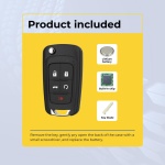 UrbanX Replacement 2012-2017 Buick Verano LaCrosse Key Fob – Fcc: Oht01060512 – Pn: 13504199, 13574863, 13504259, 13504204 – 5 Button - Image 3
