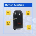 UrbanX (2-Pack) Replacement 2021 Dodge Charger Key Fob – Fcc: M3M-40821302 – Pn: 68155686, 68394190 – 4 Button - Image 2