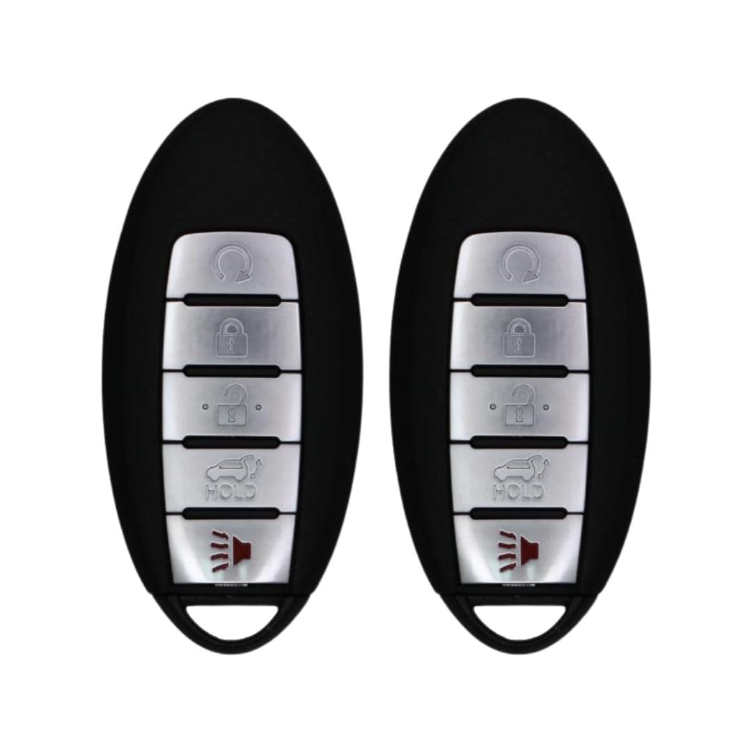 Version 1.0.0 UrbanX (2-Pack) Replacement 2017 Nissan Rogue Key Fob – Fcc: Kr5S180144106 – Pn: 285E3-6Fl7A, 285E3-6Fl7B – 5 Button - Image 1