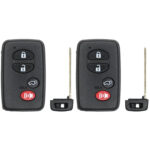 UrbanX (2-Pack) Replacement 2015 Toyota Venza Key Fob – FCC: HYQ14ACX – PN: 89904-0T060, 89904-0T020 – 4 Button