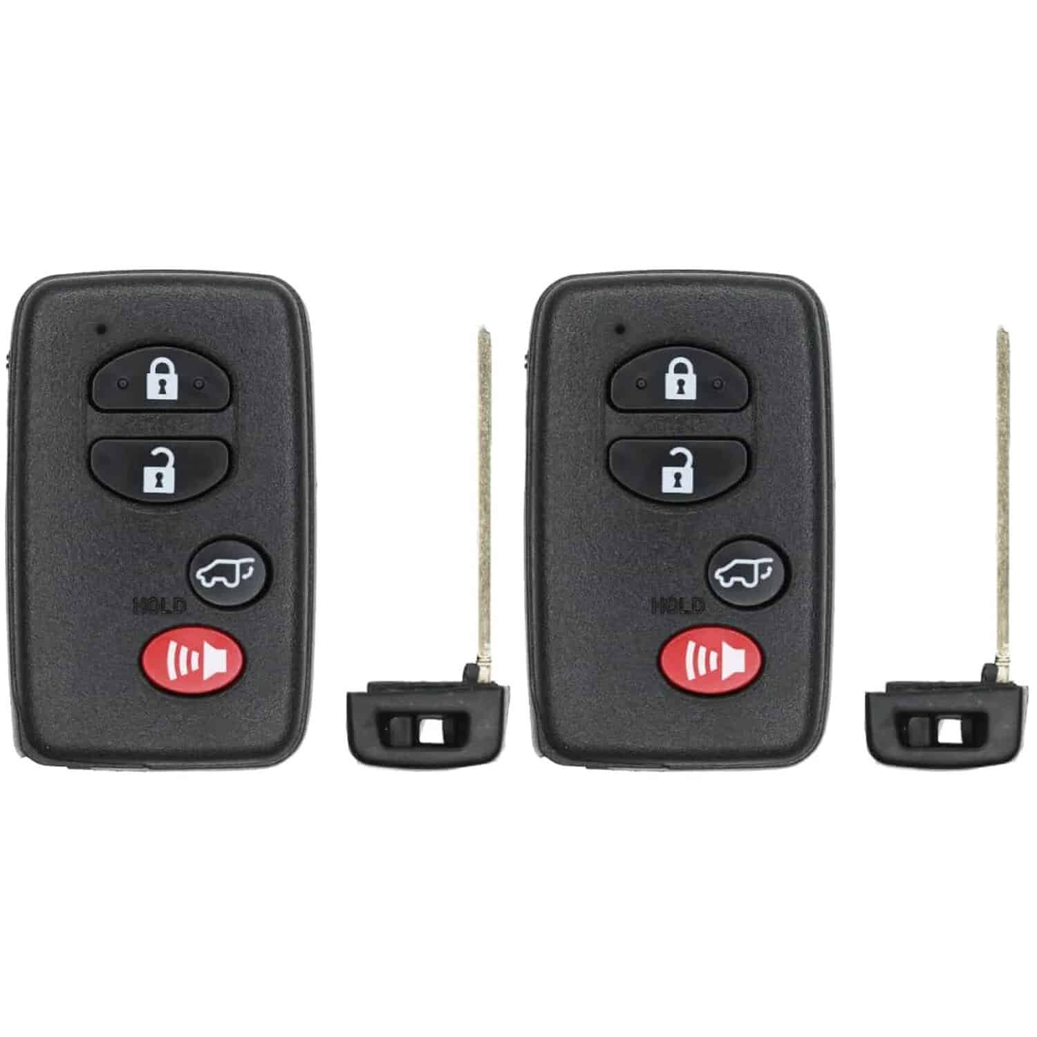 Version 1.0.0 UrbanX (2-Pack) Replacement 2012 Toyota Venza Key Fob – FCC: HYQ14ACX – PN: 89904-0T060, 89904-0T020 – 4 Button - Image 1