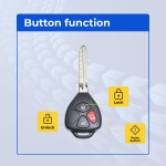 UrbanX Replacement 2007 Toyota Yaris Key Fob – Fcc: Mozb41Tg – Pn: 89070-52850 – 3 Button - Image 2