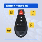 UrbanX (2-Pack) Replacement 2013 Dodge Dart Key Fob – Fcc: M3N32297100 – Pn: 56046771Aa – 4 Button - Image 2