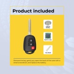 UrbanX Replacement 2019-2020 Toyota Sequoia Key Fob – Fcc: Gq4-52T – Pn: 89070-0C050, 89070-0R120, 89070-0R130, 89071-0R040 – 3 Button - Image 3