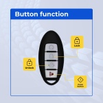 UrbanX Replacement 2017 Nissan Murano Key Fob – Fcc: 2Aokm-Ni7 – Pn: 285E3-9Pa4A, 285E3-5Aa3C, 285E3-5Aa3D – 4 Button - Image 2