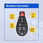 UrbanX (2-Pack) Replacement 2016 Dodge Grand Caravan Key Fob – Fcc: Iyz-C01C – Pn: 56046704, 56046705 – 6 Button - Image 2