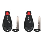 UrbanX (2-Pack) Replacement 2020 Ram 1500 2500 3500 Key Fob – Fcc: Gq4-53T, Gq453T – Pn: 68508721, 68508721Aa – 4 Button