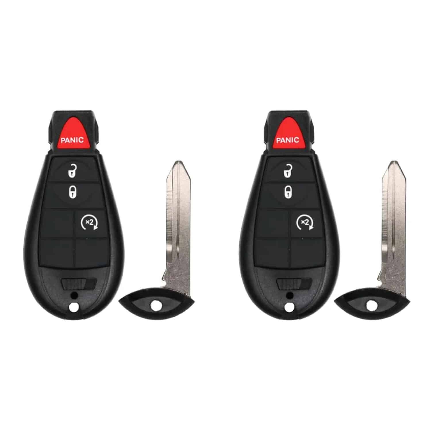 Version 1.0.0 UrbanX (2-Pack) Replacement 2014 RAM 1500 2500 3500 Key Fob – FCC: GQ4-53T, GQ453T – PN: 68508721 – 4 Button - Image 1