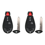 UrbanX (2-Pack) Replacement 2013 RAM 1500 2500 3500 Key Fob – FCC: GQ4-53T, GQ453T – PN: 68508721 – 4 Button
